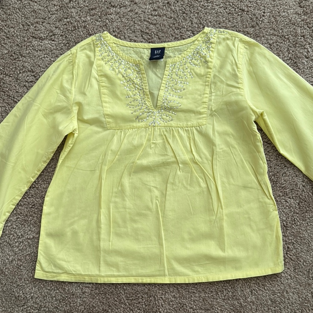 GAP Embroidered 3/4 Sleeve Blouse